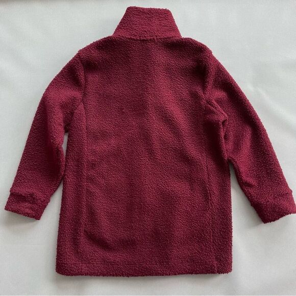 Lands’ End Burgundy Soft & Cozy Teddy House Jacket Woman's Size M/P (10-12) - Picture 6 of 8